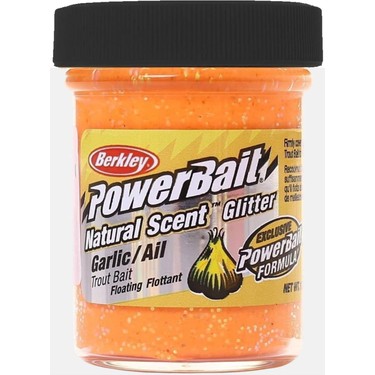 Berkley Powerbait Natural Glitter Trout Bait Garlic Sahte Yemi WHITE - 50 GR